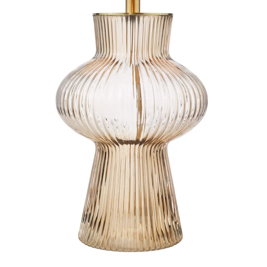 Suelita Brown Glass Table Lamp C/W Shade