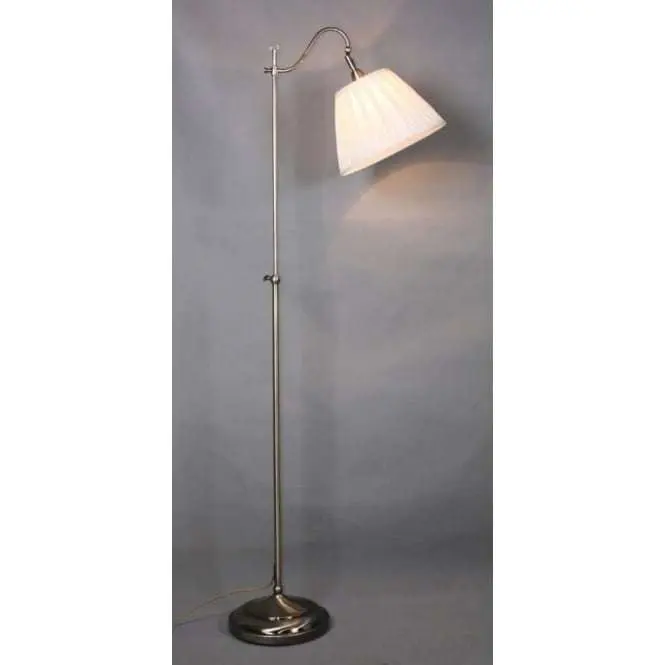 Suffolk Floor Lamp Rise & Fall Antique Brass C/W Shade