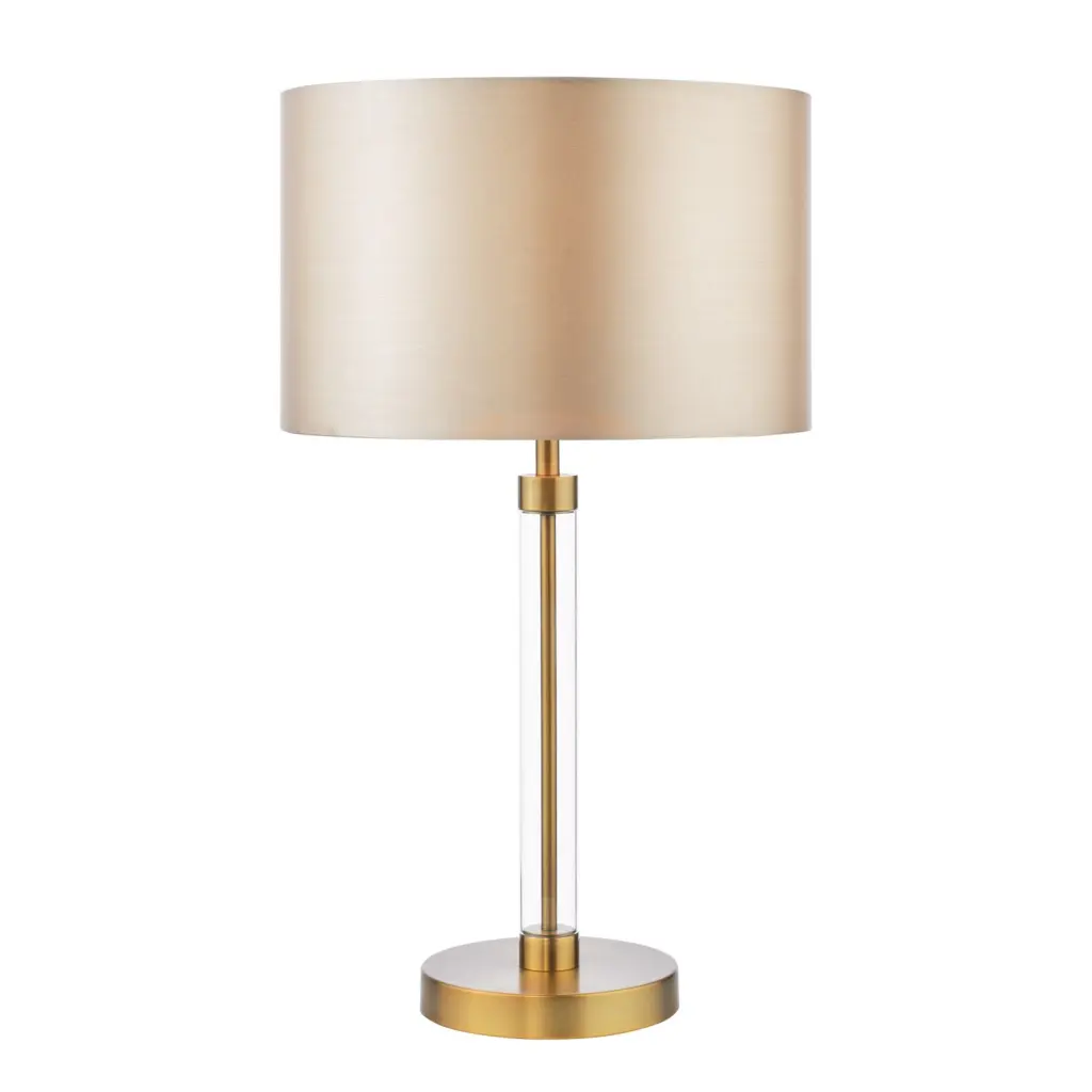 Sylvester Antique Brass Table Lamp C/W Shade