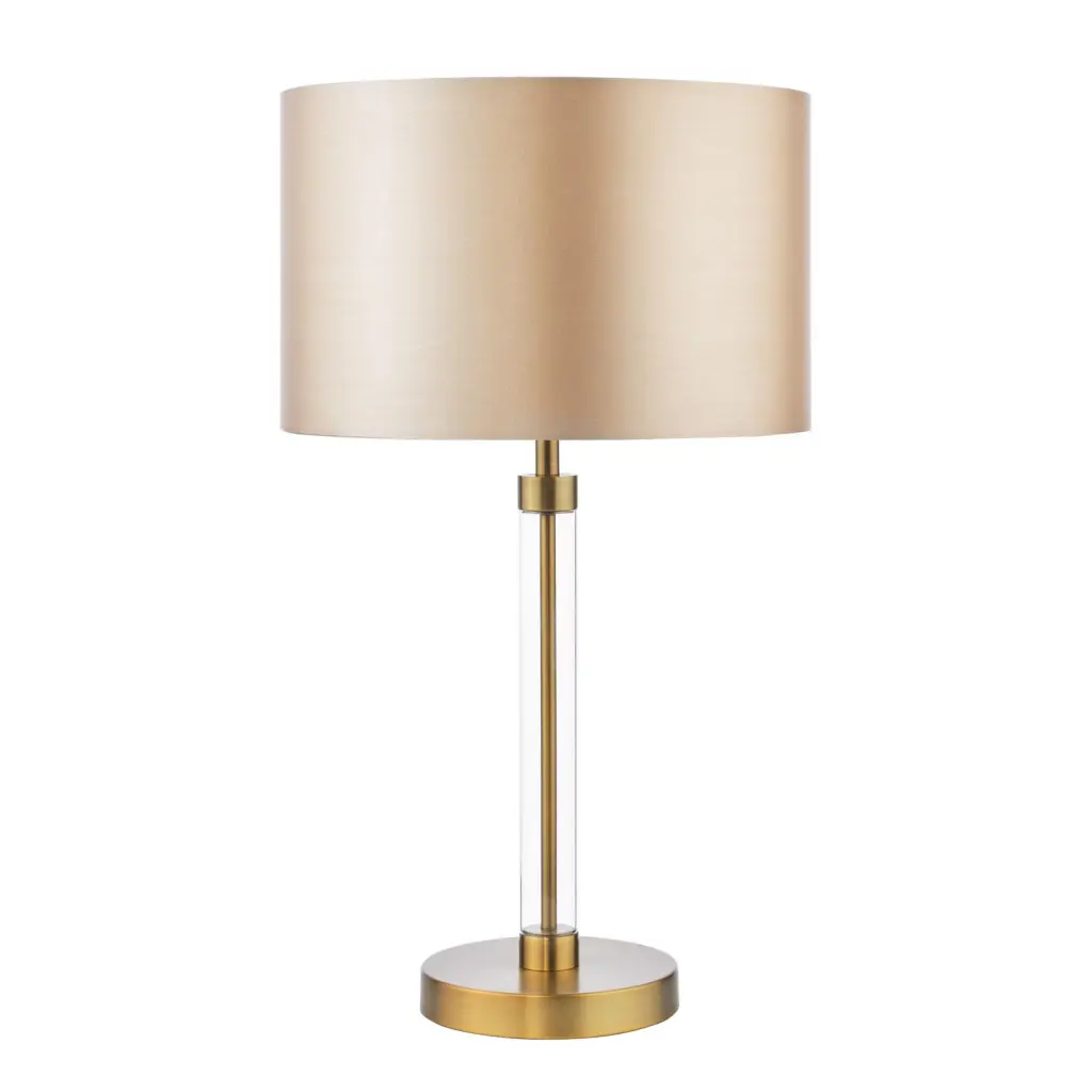 Sylvester Antique Brass Table Lamp C/W Shade