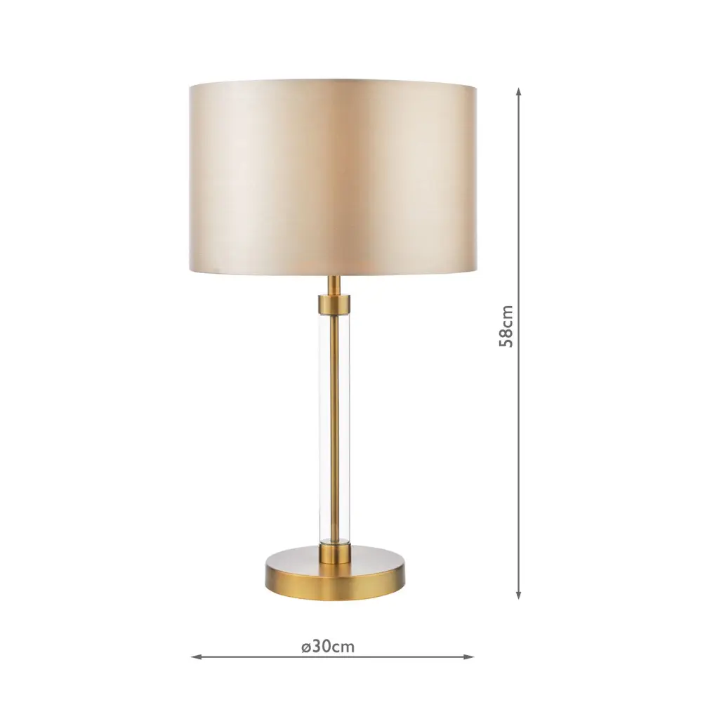 Sylvester Antique Brass Table Lamp C/W Shade