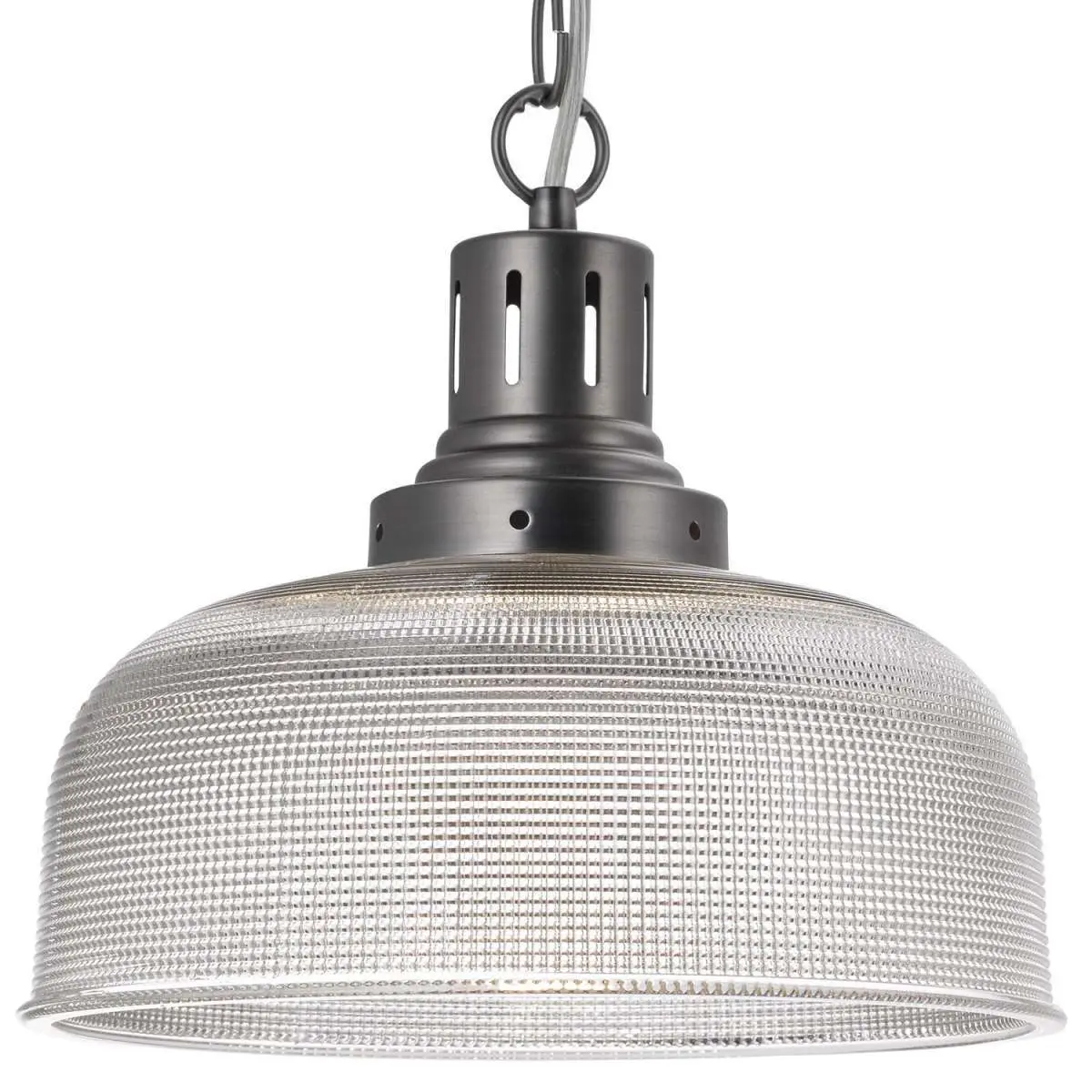 Tack 1 Light Glass Pendant Industrial Nickel