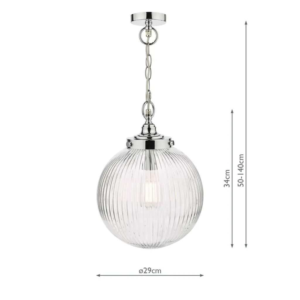 Tamara IP44 Polished Chrome Pendant