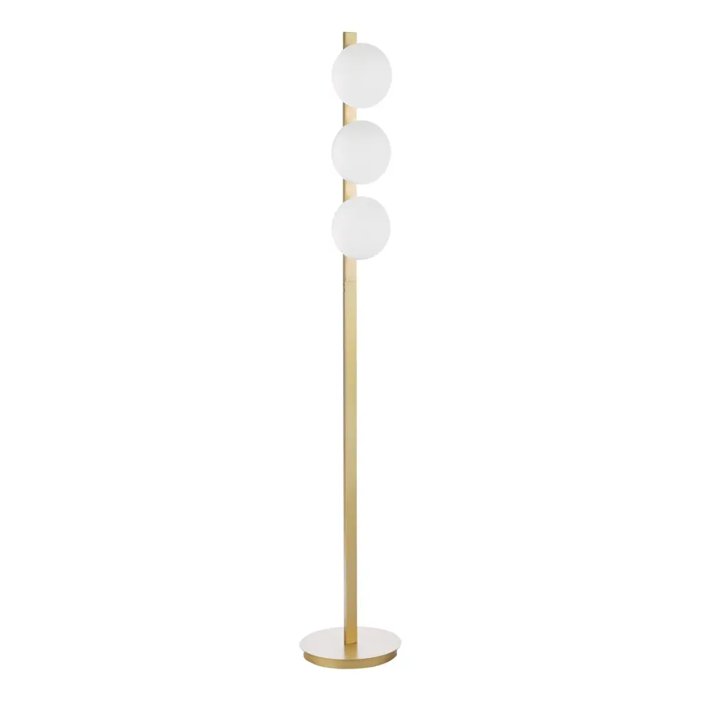 Tauri Gold & Opal Glass Floor Lamp