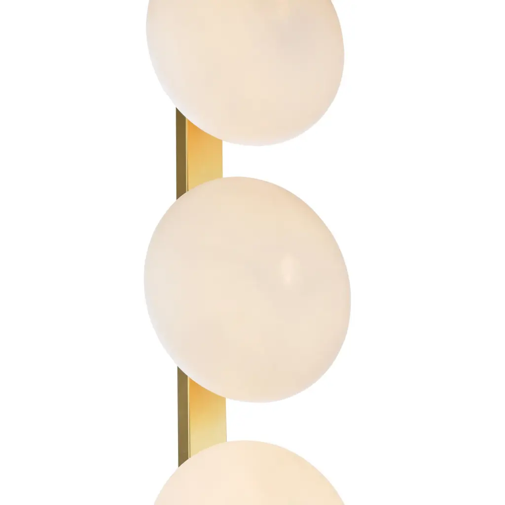 Tauri Gold & Opal Glass Floor Lamp
