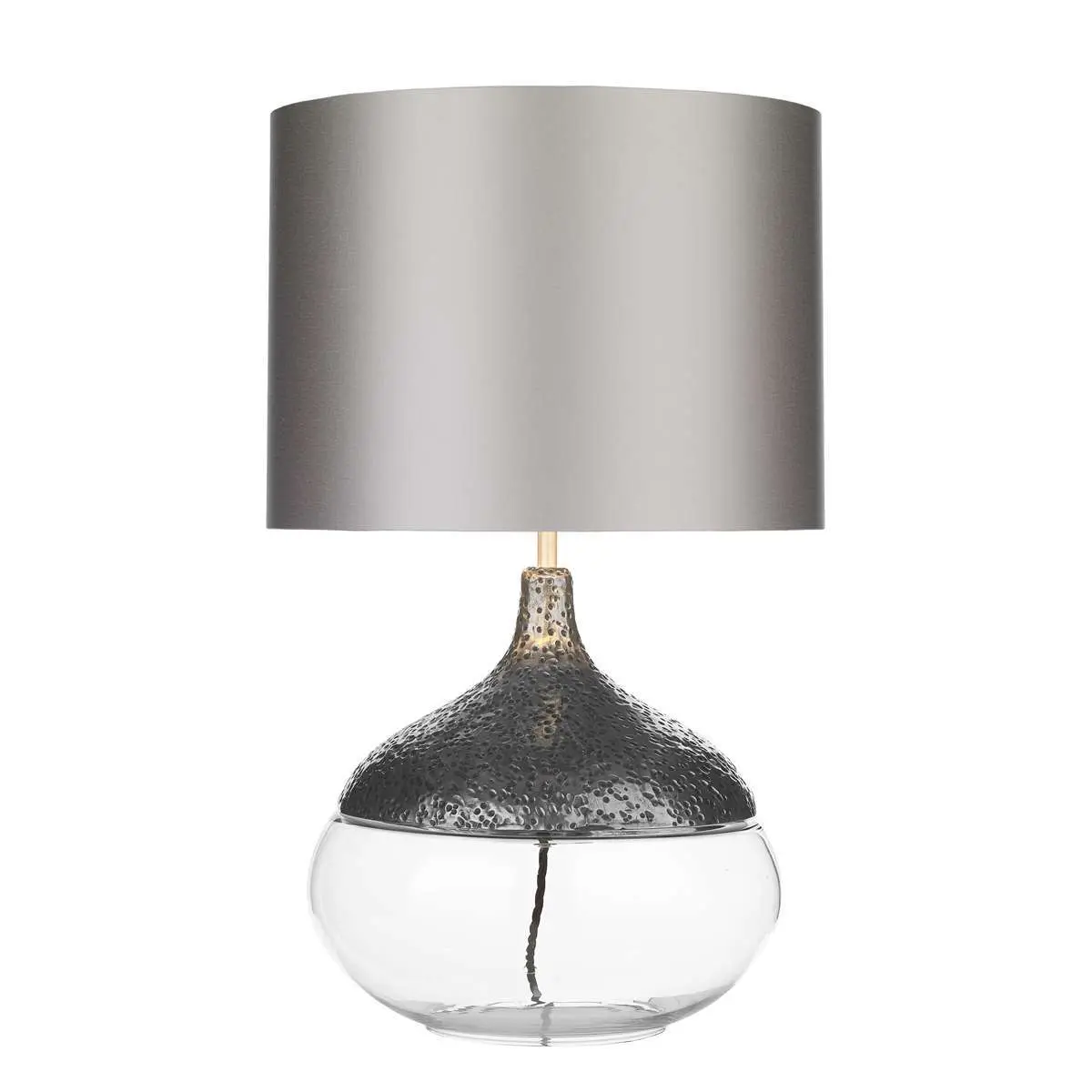 Teardrop Table Lamp in Pewter Finish