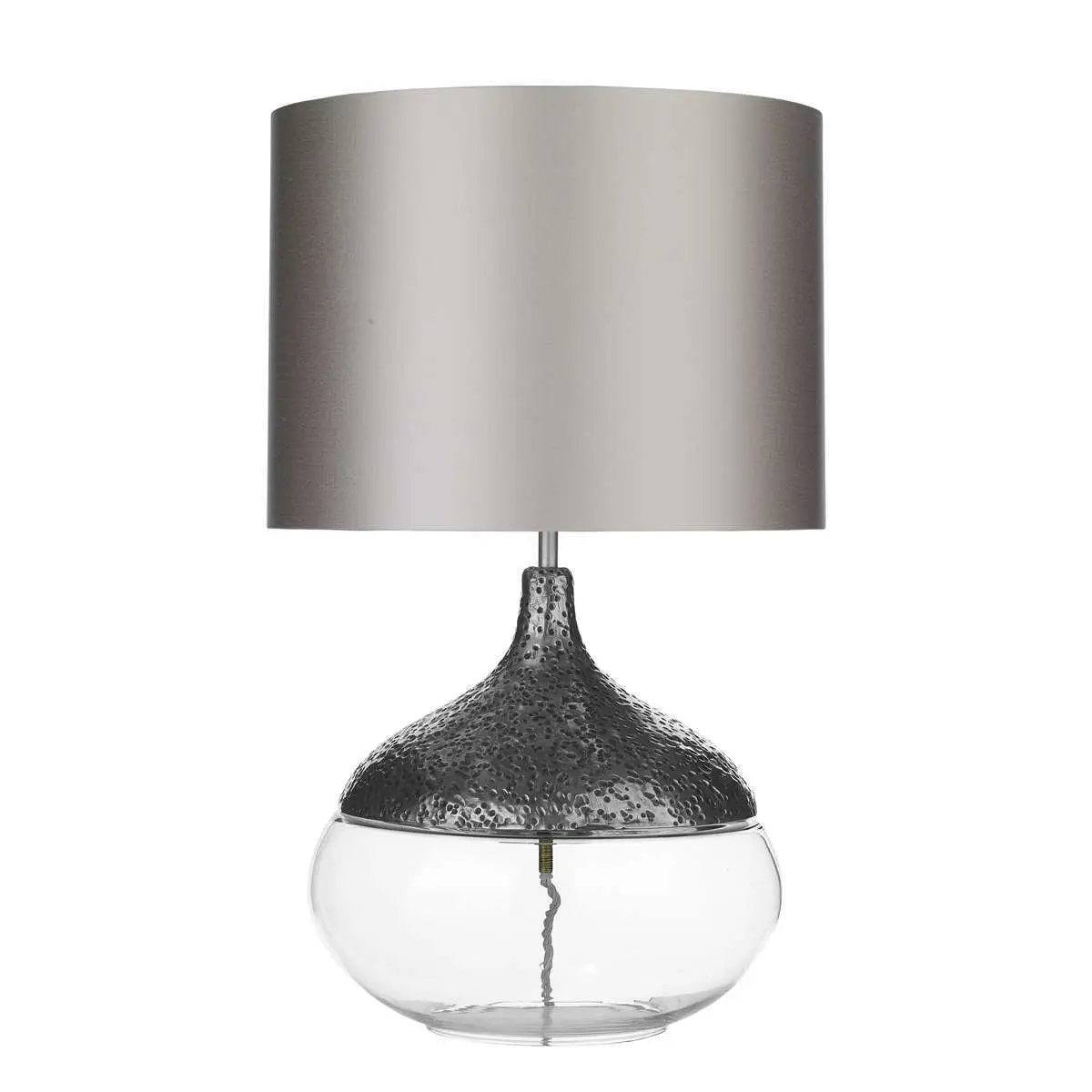 Teardrop Table Lamp in Pewter Finish