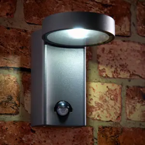 Oreti PIR Wall Light IP44 12W cool white