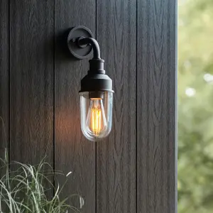 Modern Black Outdoor Wall Light IP44