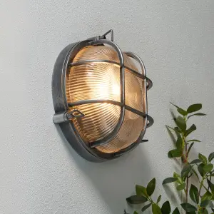 Davey Silver Caged Round Bulkhead