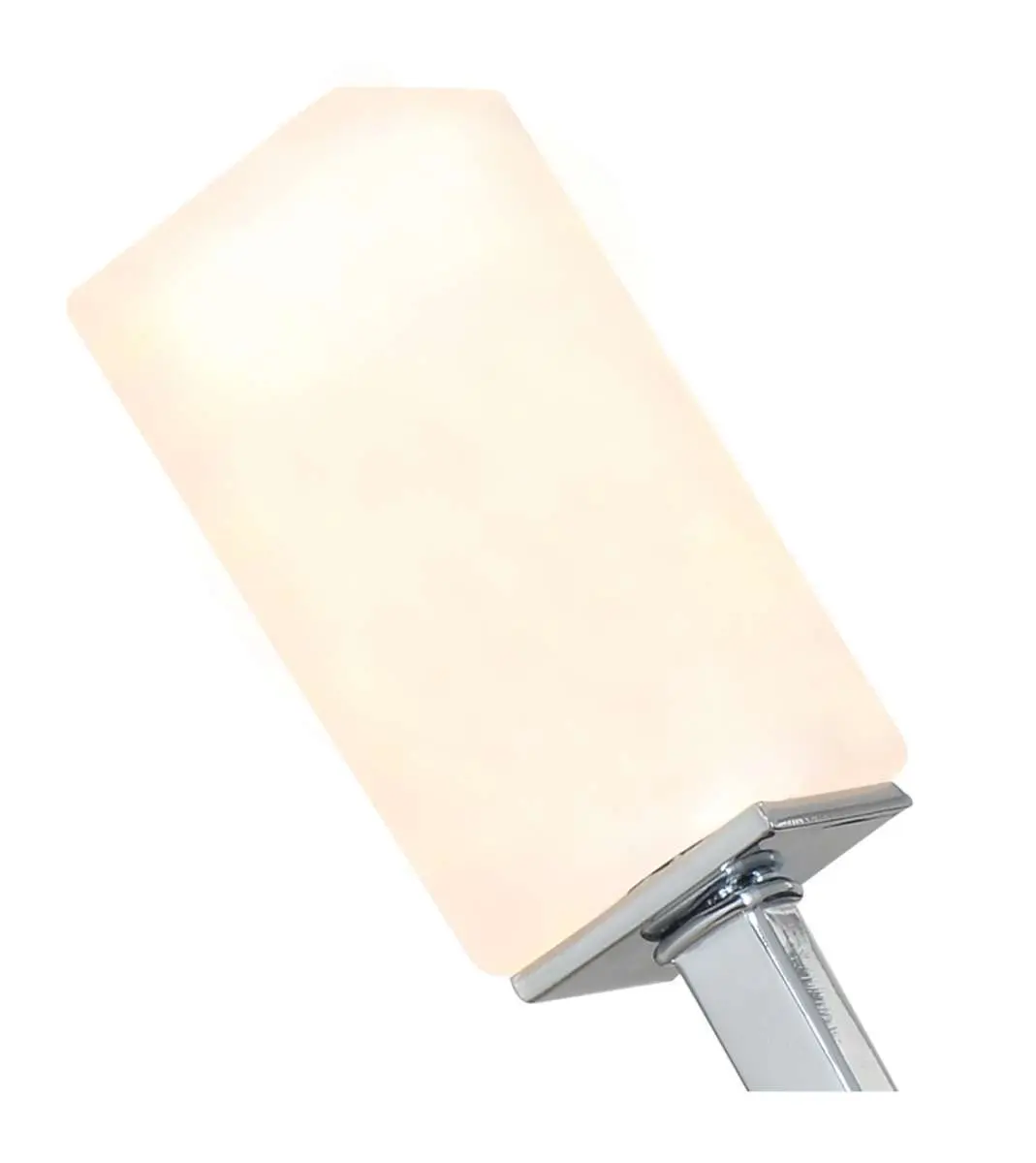 Topaz 1 Light Polished Chrome Wall Light c/w Square Glass