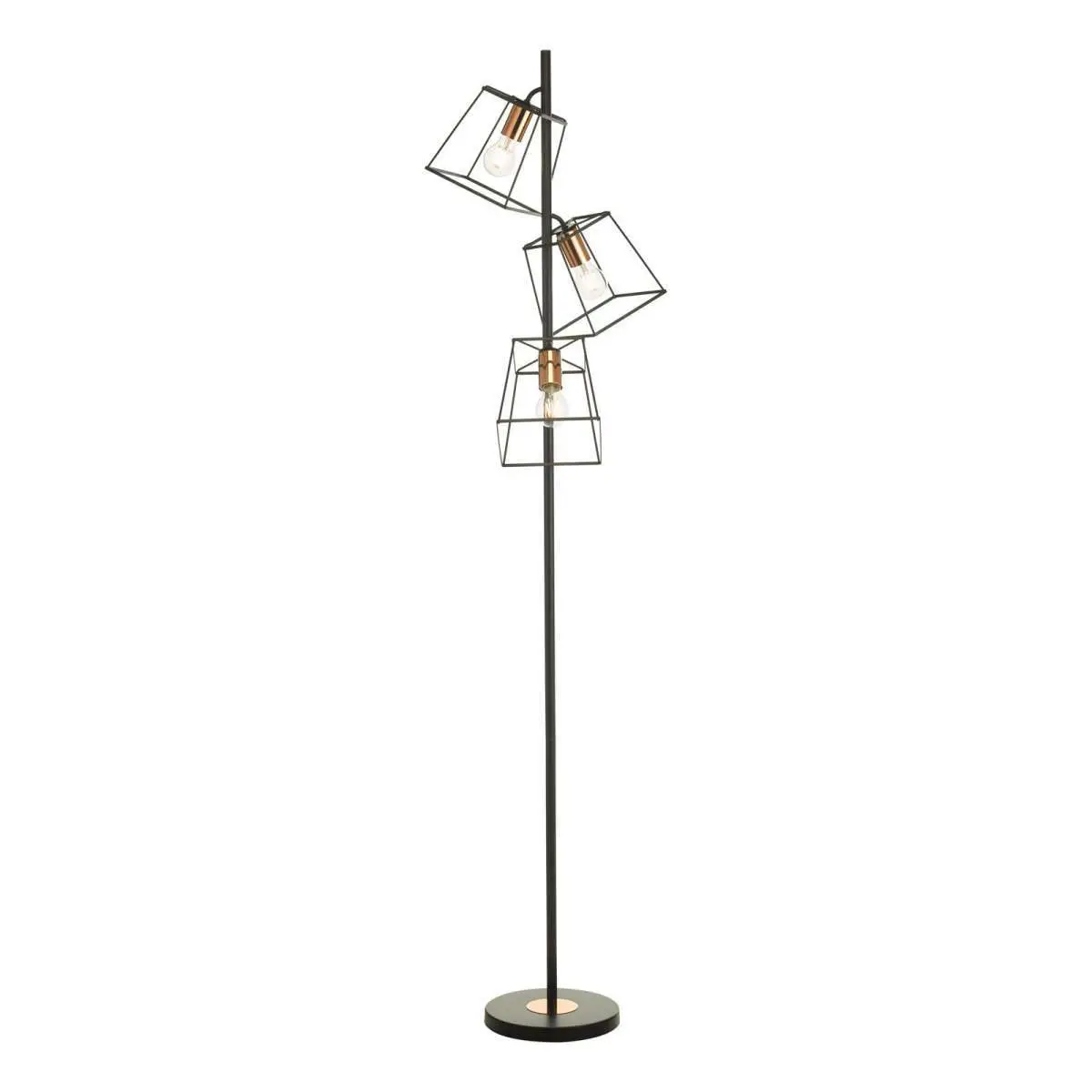 Tower Black & Copper Floor Lamp
