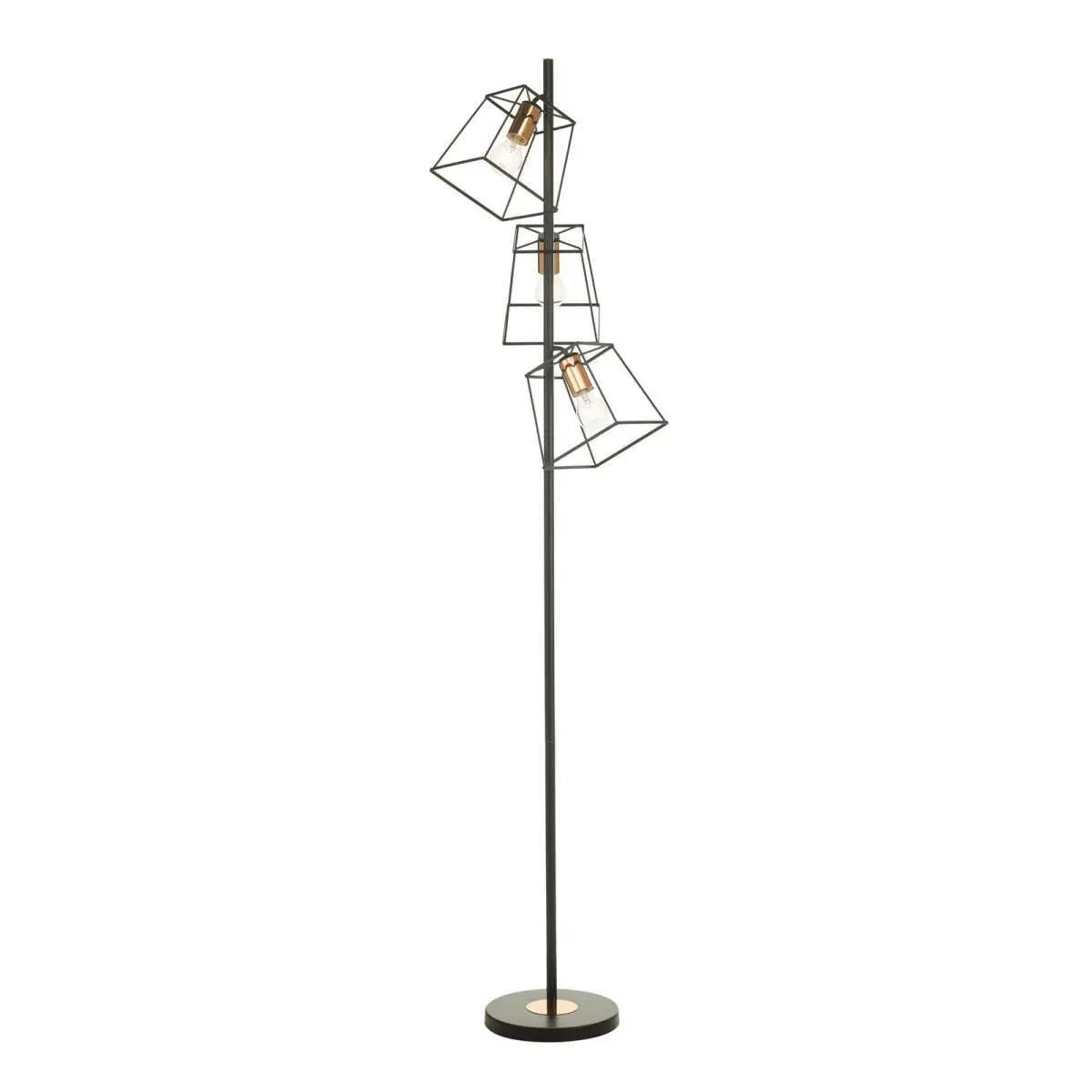 Tower Black & Copper Floor Lamp