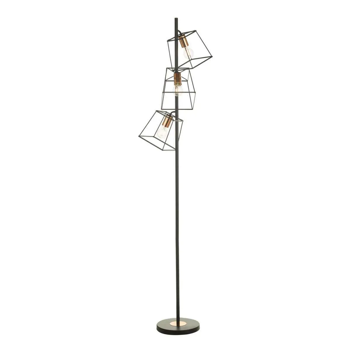 Tower Black & Copper Floor Lamp