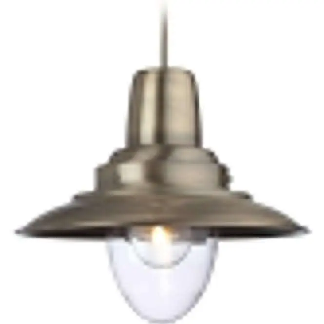 Traditional Bronze Metal Fisherman Pendant Light