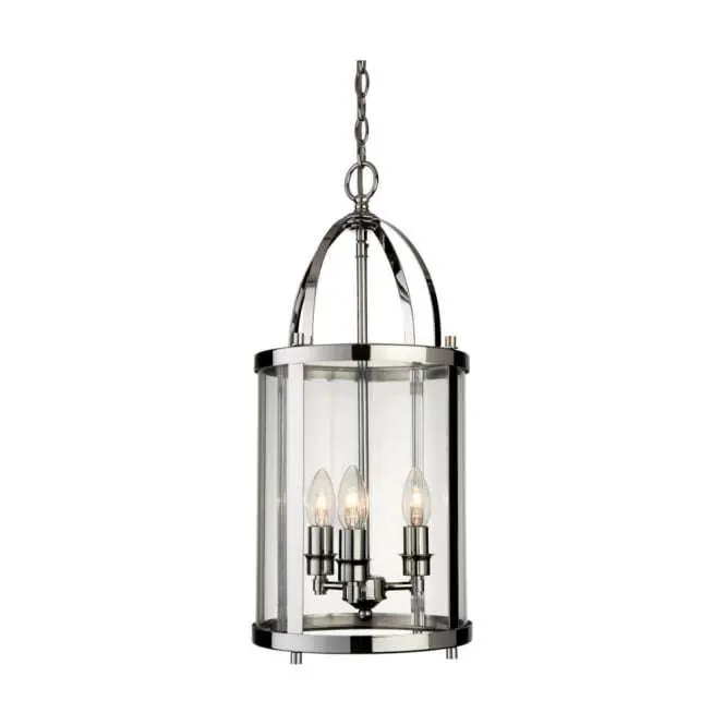 Traditional Chrome Lantern Light Fitting
