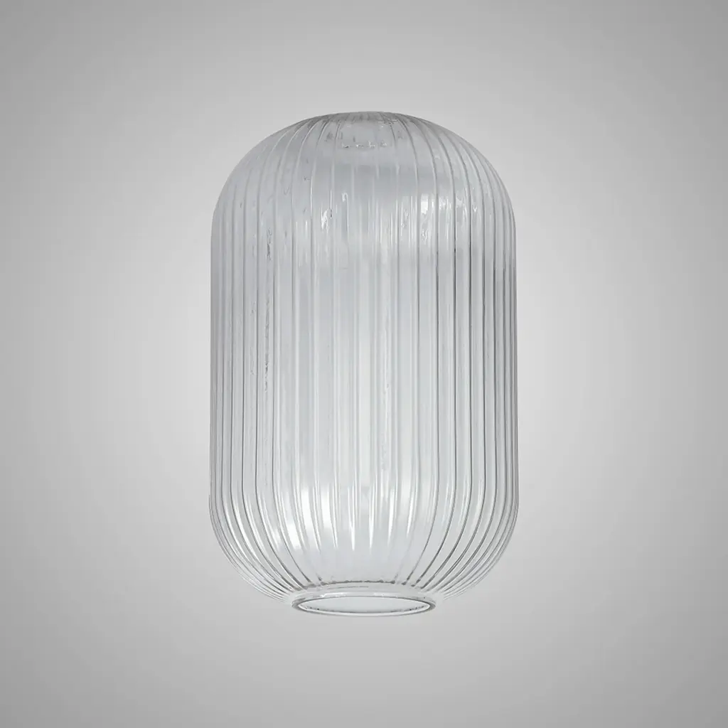 Meel 20cm Cylinder Clear Glass Shade
