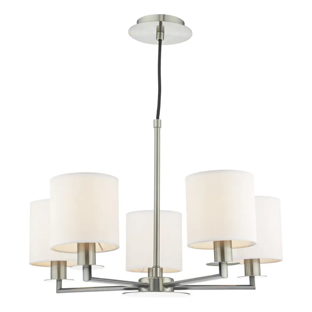 Tyler 5 Light Pendant Satin Nickel