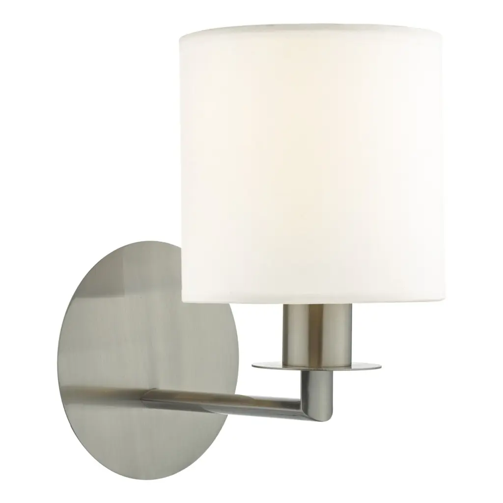 Tyler Wall Light Satin Nickel C/W Shade