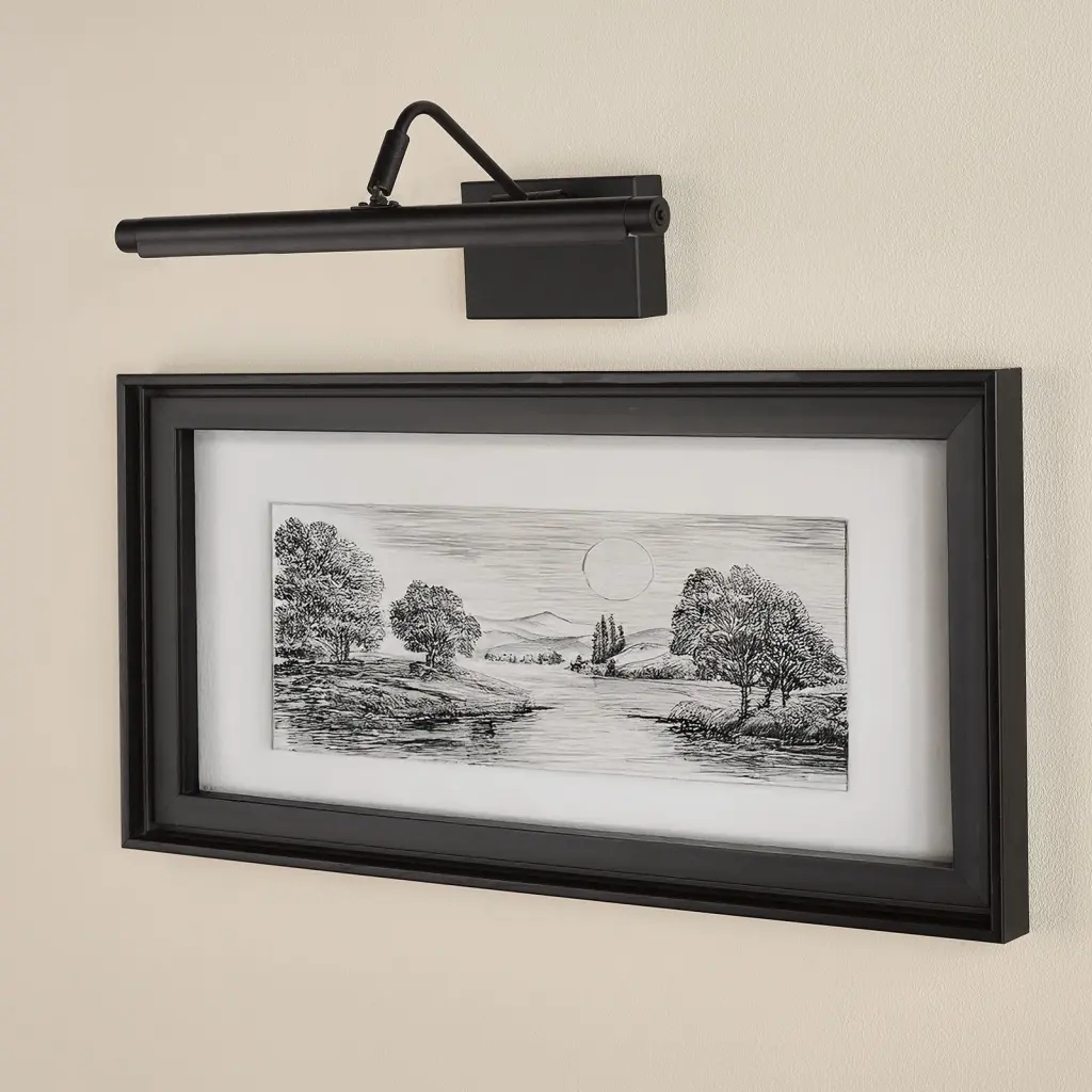 Tyrus 35cm Satin Black LED Picture Light