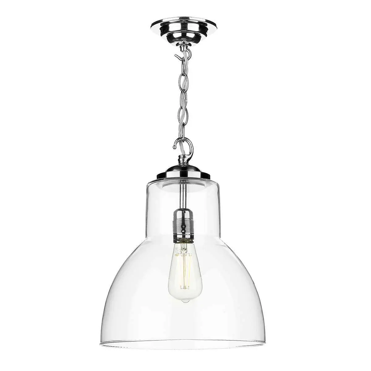 Upton Small 1 Light Clear Glass Pendant