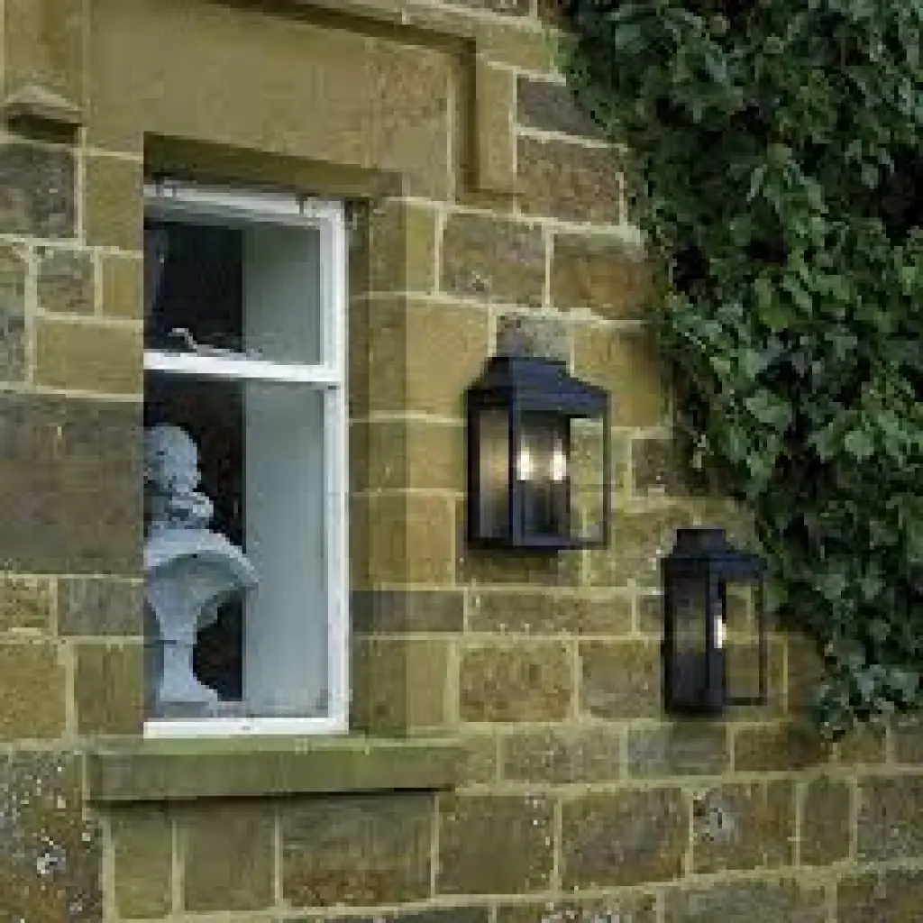 Vapour Single Black Outdoor Lantern IP44