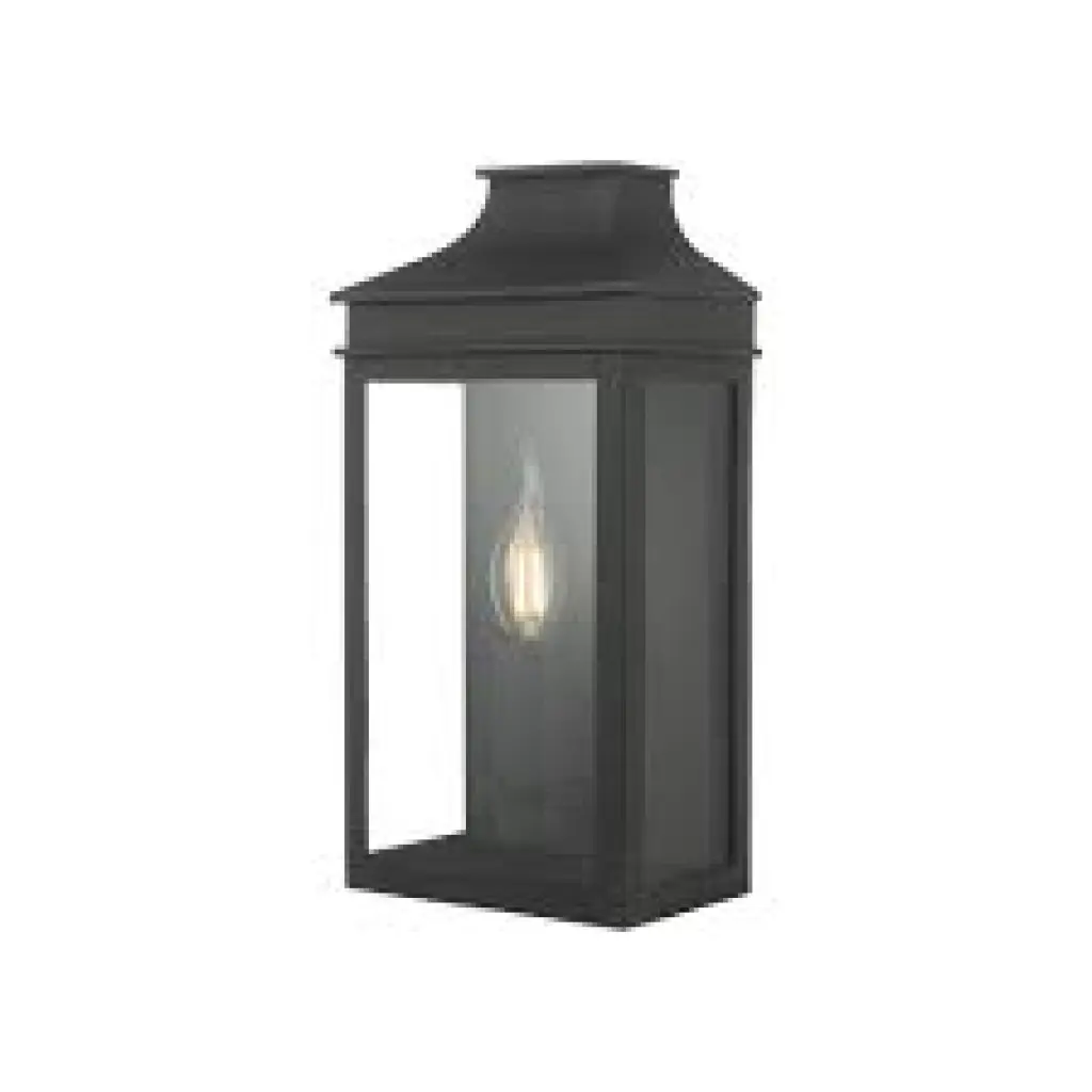 Vapour Single Black Outdoor Lantern IP44