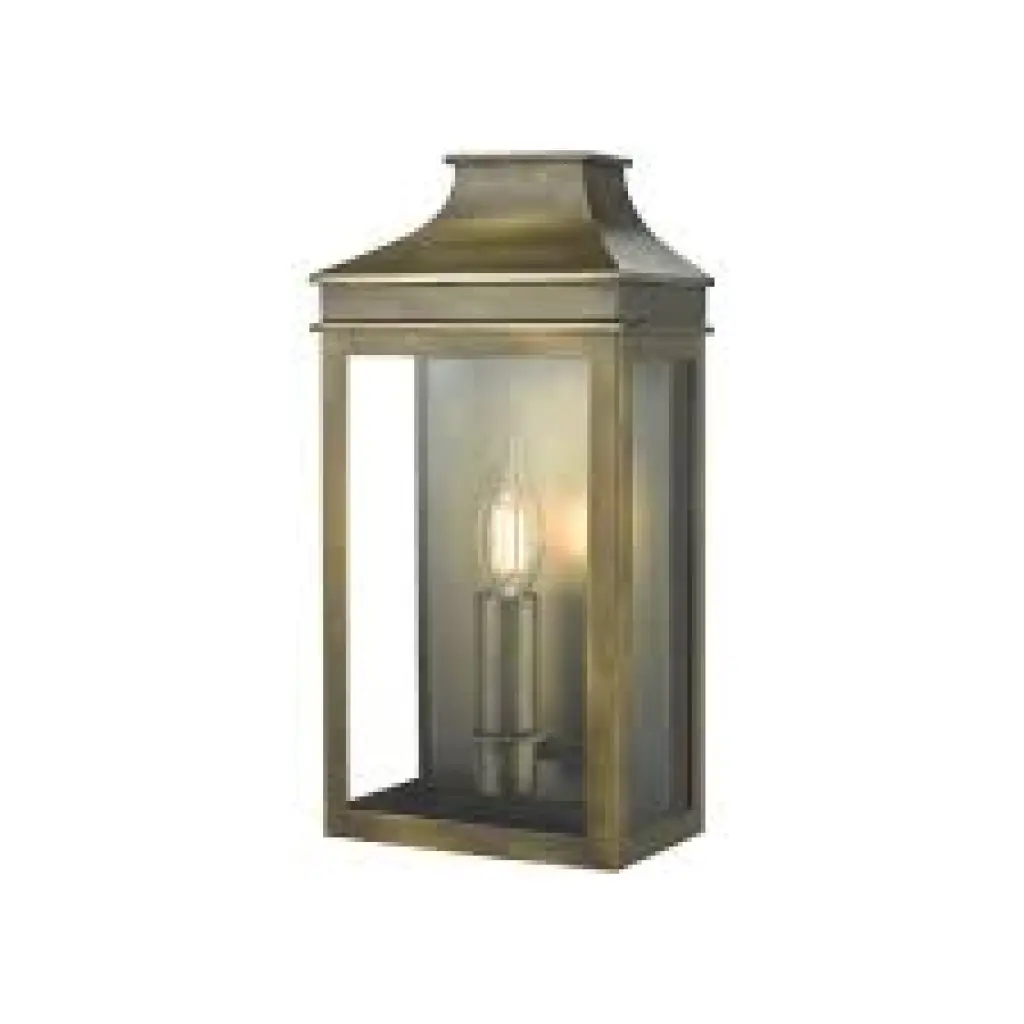Vapour Single Brass Outdoor Lantern IP44