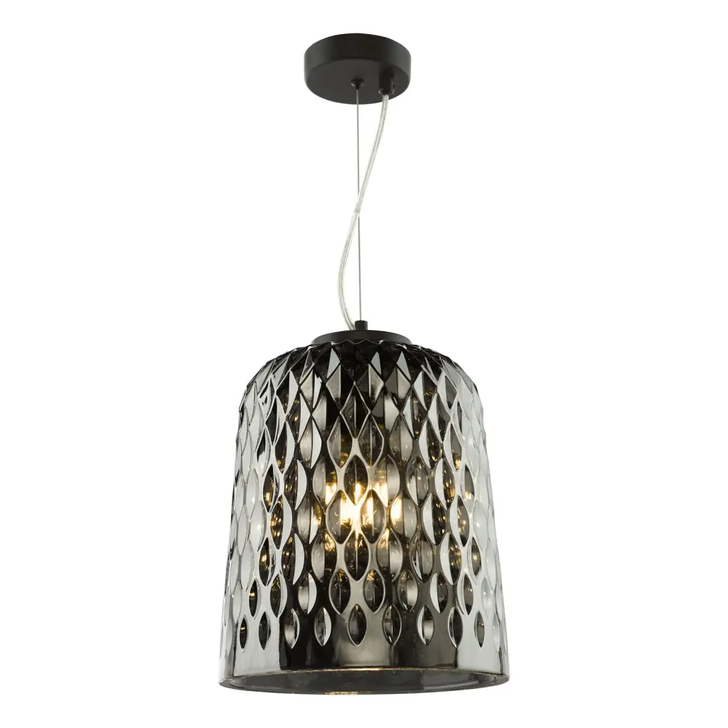 Varius Matt Black & Smoked Glass Single Pendant