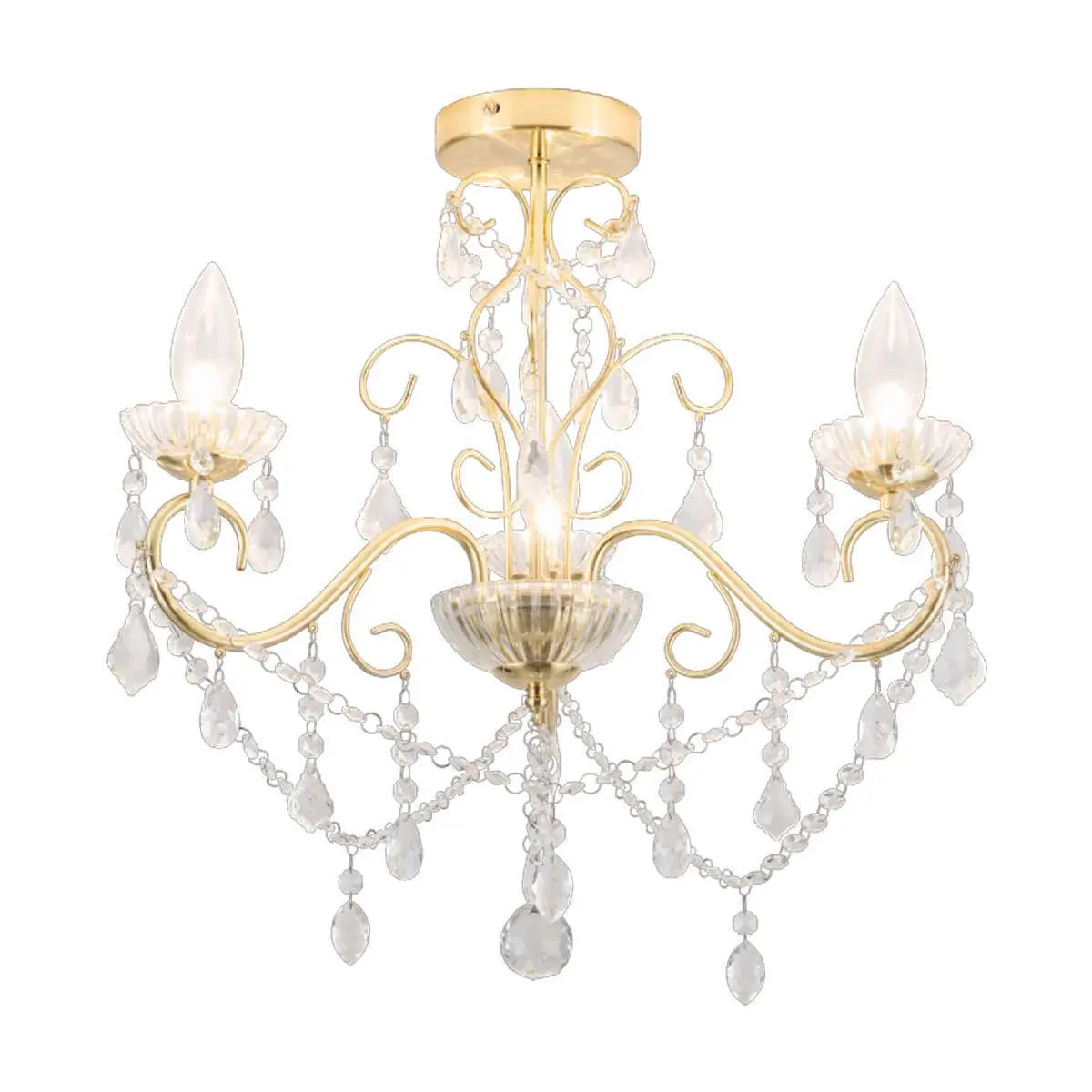 Vela 3 Light Satin Brass Bathroom Fitting IP44