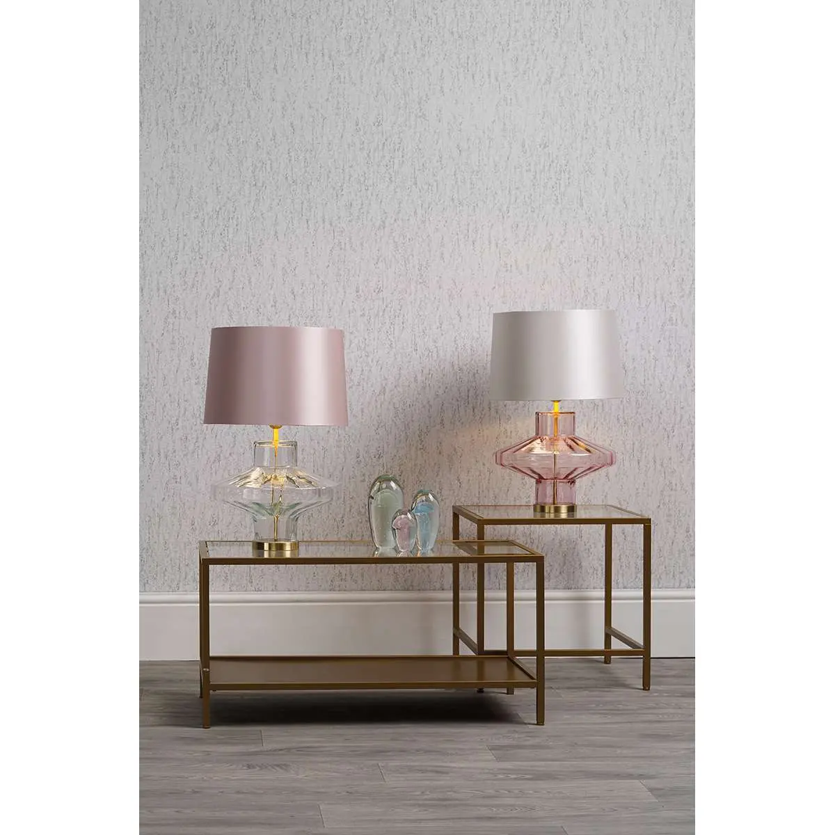 Vienna Pink Glass Table Lamp