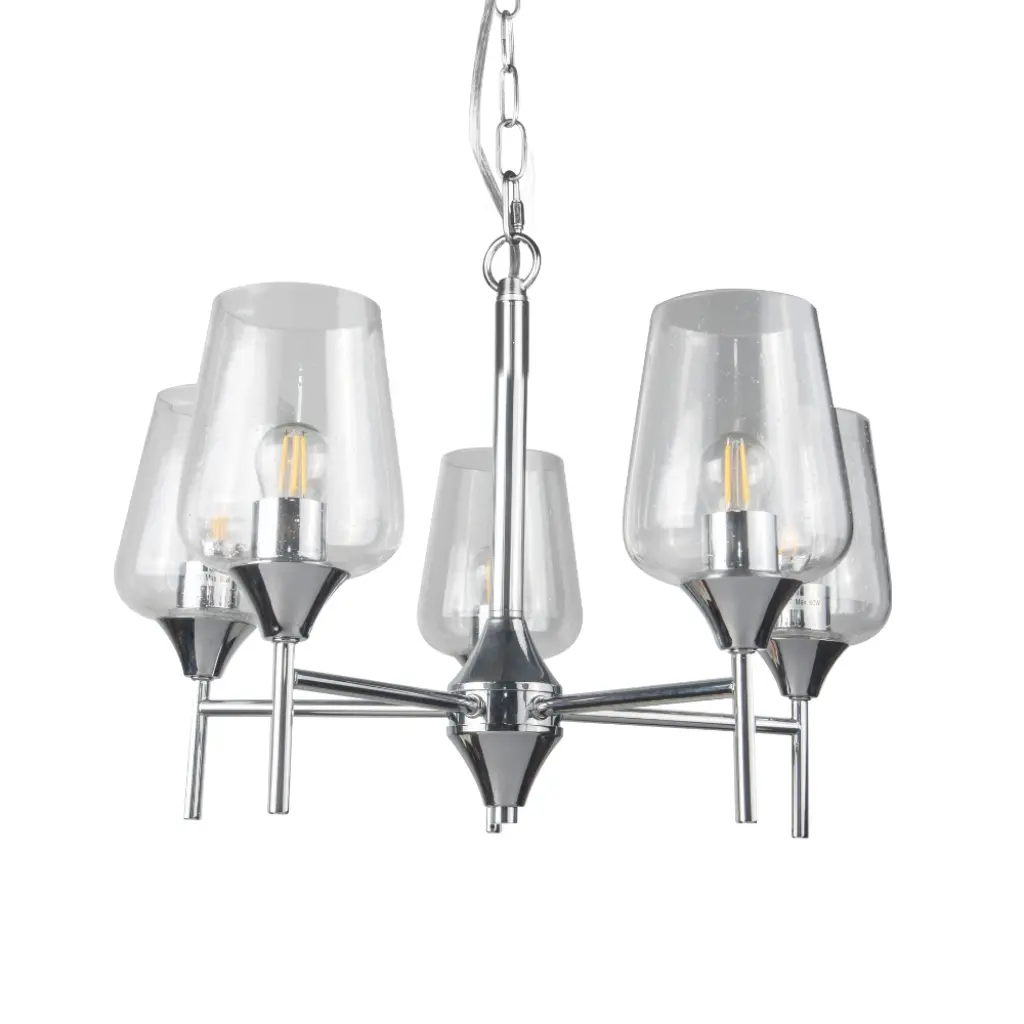 Vino 5 Light Polished Chrome Pendant