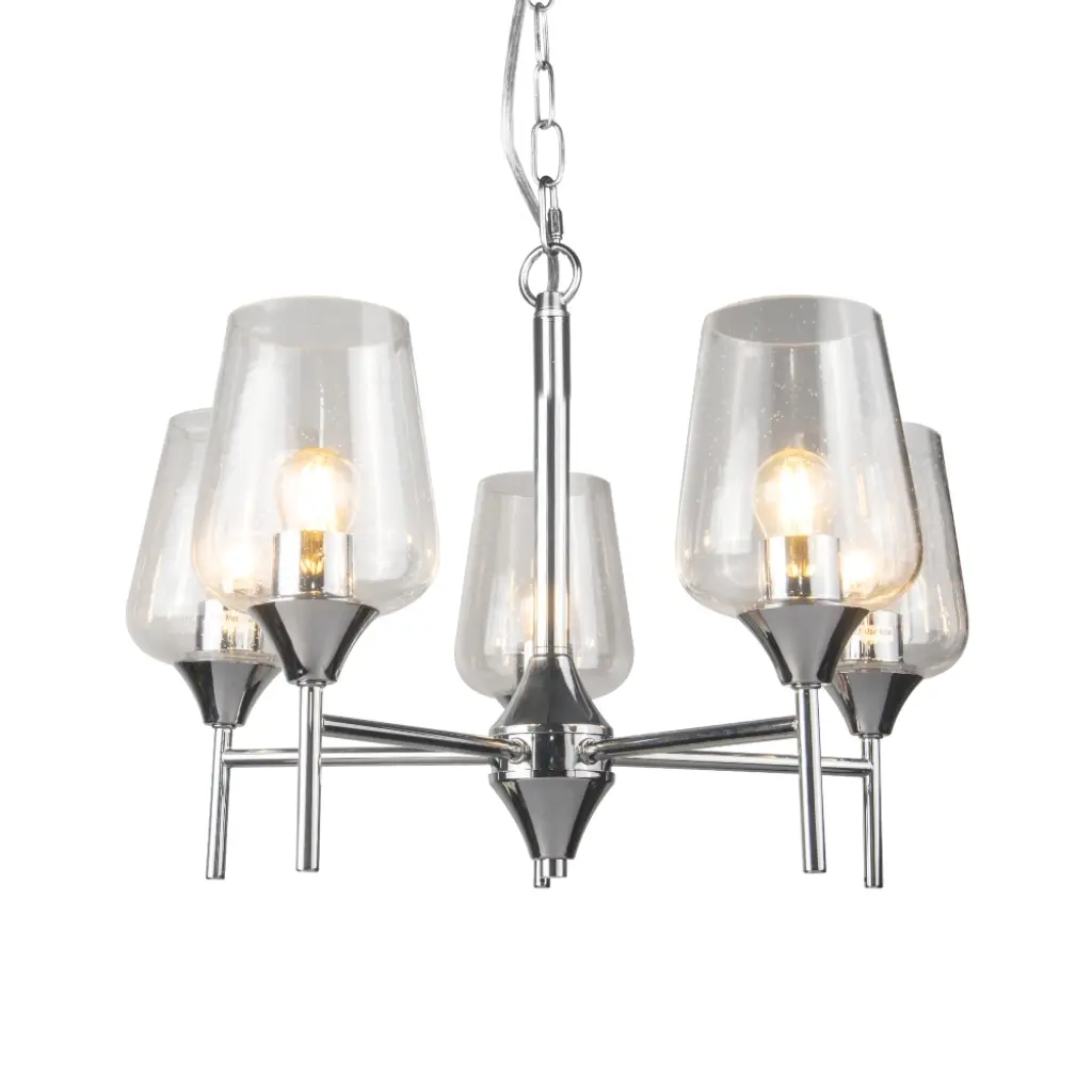 Vino 5 Light Polished Chrome Pendant