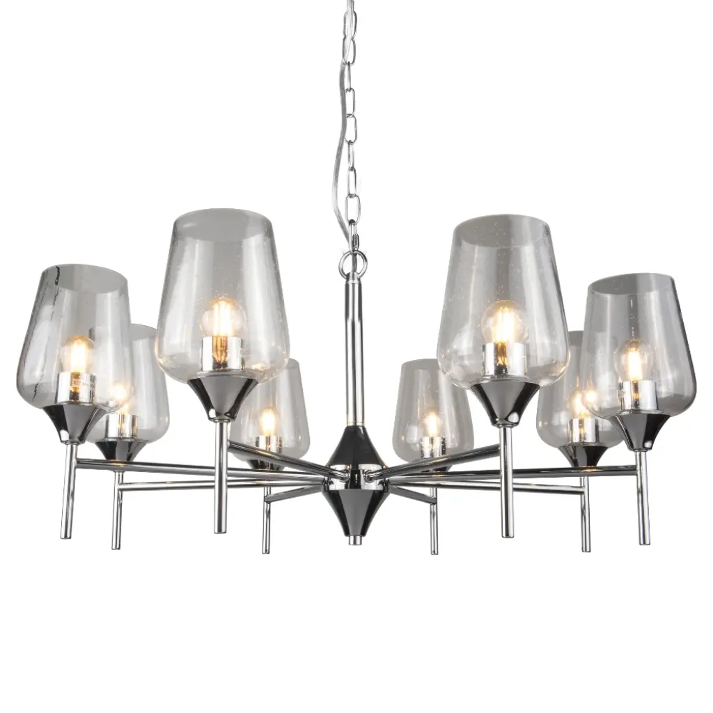 Vino 8 Light Polished Chrome Pendant