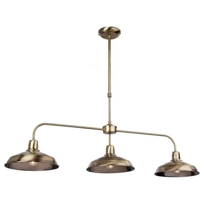 Vintage Antique Brass Breakfast Bar Ceiling Light Pendant