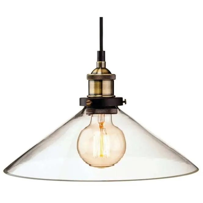 Vintage Antique Brass Fisherman Hanging Ceiling Light