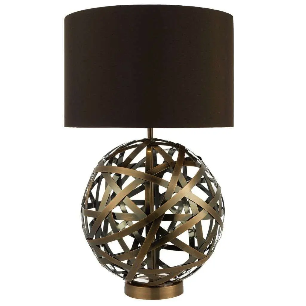 Voyage TL Woven Antique Copper Ball with Matching Lined Shade