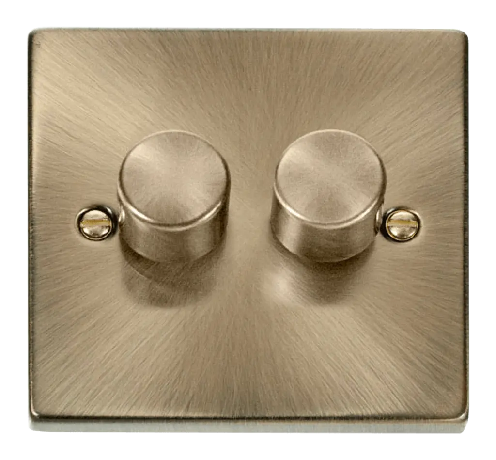 Antique Brass 2Gang 2 Way Dimmer Switch