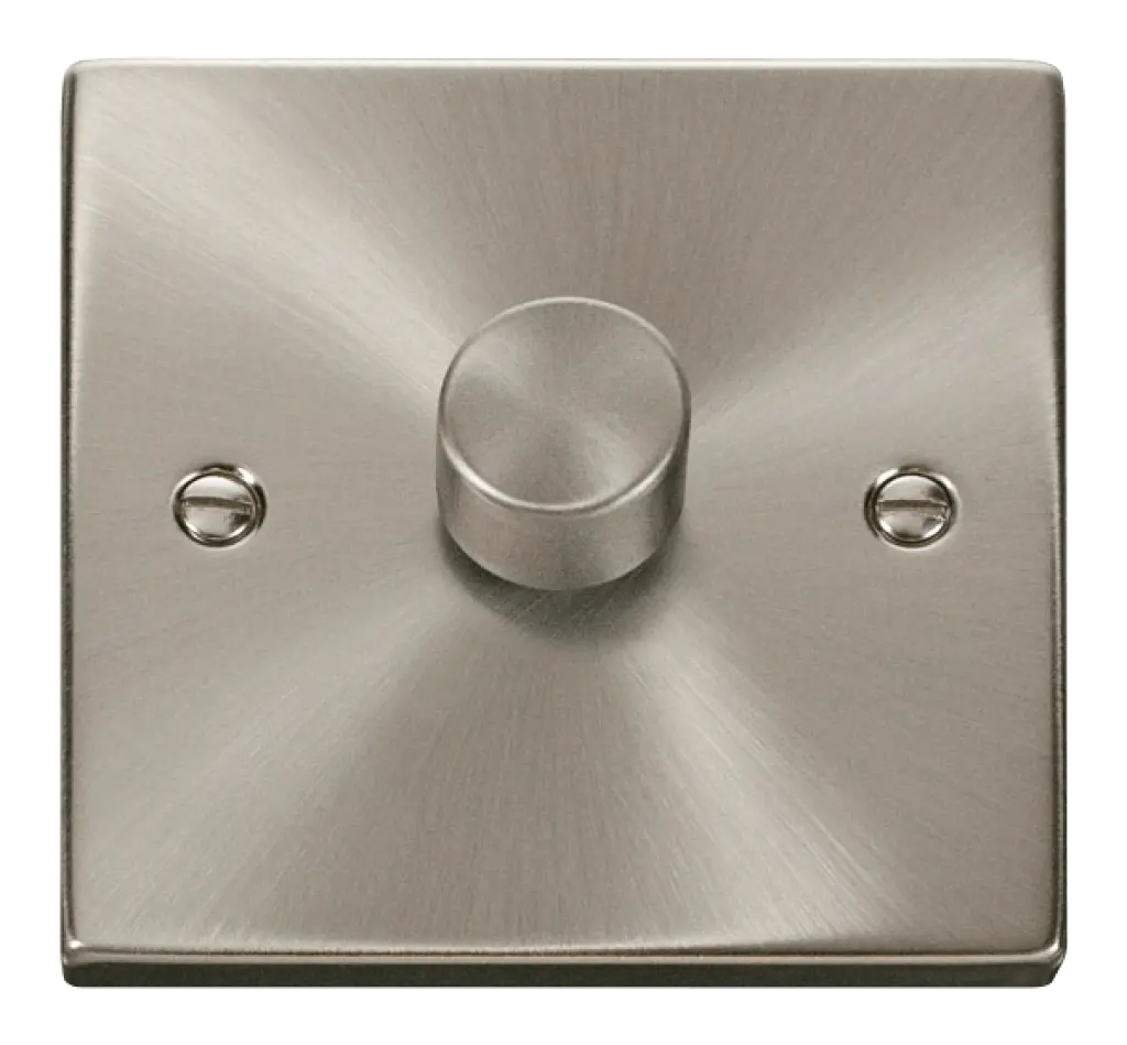Satin Chrome 1 Gang 2 Way Dimmer Switch