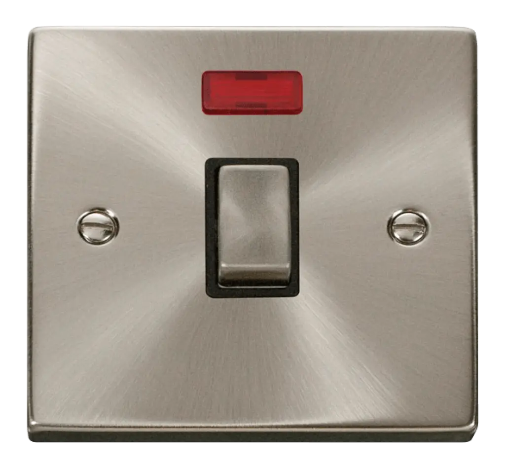Satin Chrome Switch with Neon