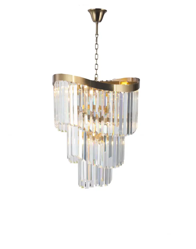 Waverly 6 Light Satin Brass Chandelier
