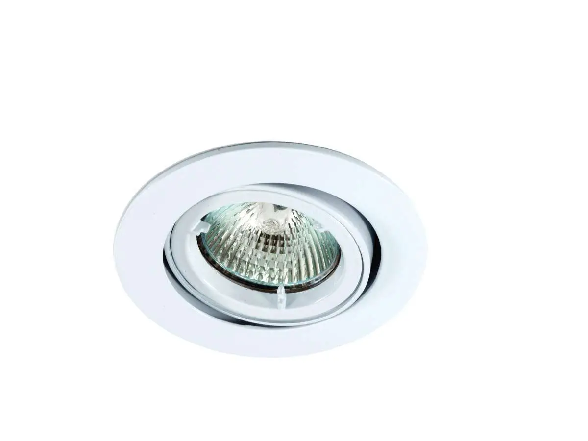 Matt White finish die-cast aluminium 30 degree tilt angle recessed fitting