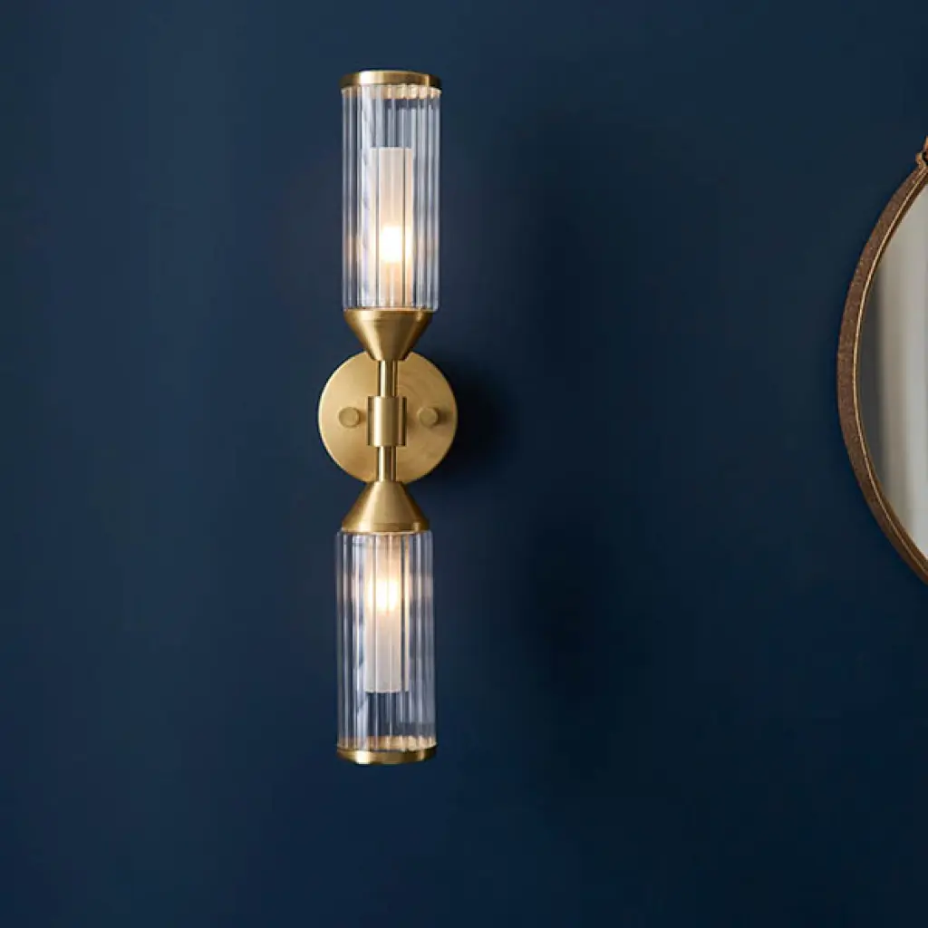 Sally Satin Brass Double Wall Light
