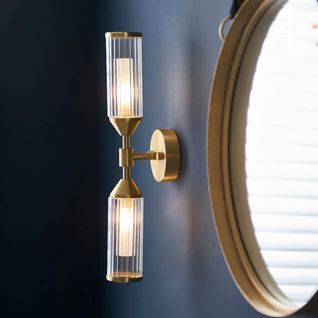 Sally Satin Brass Double Wall Light