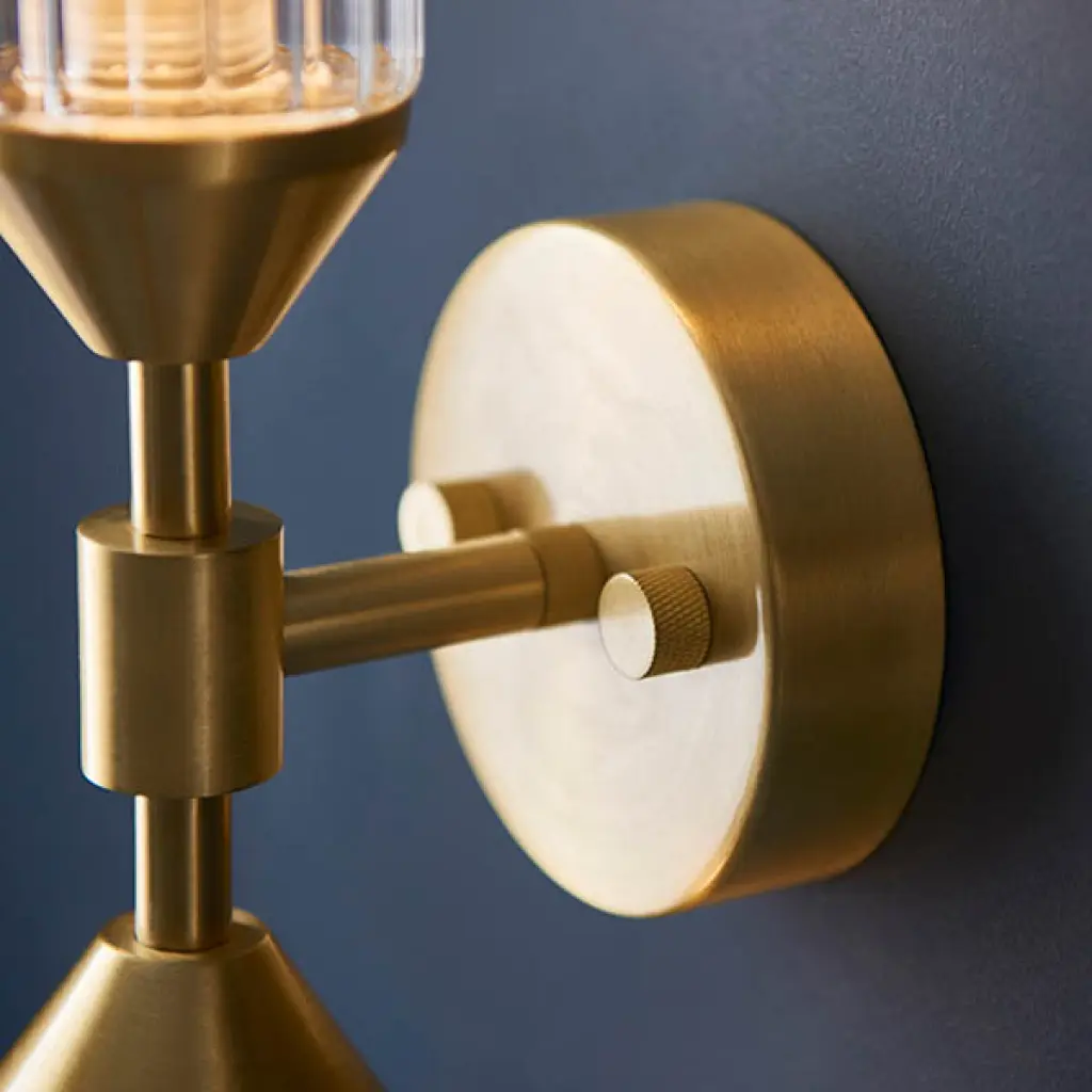 Sally Satin Brass Double Wall Light