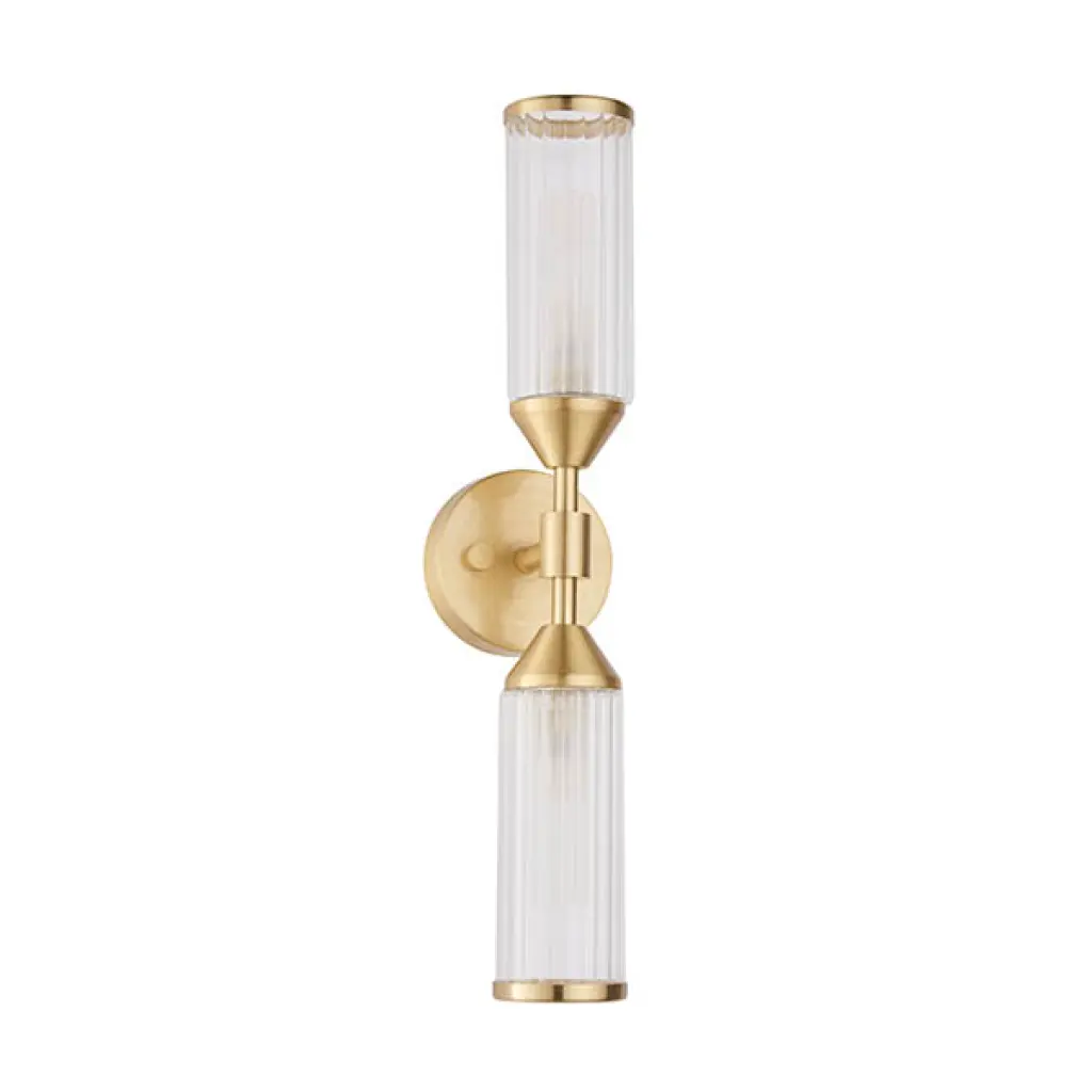 Sally Satin Brass Double Wall Light