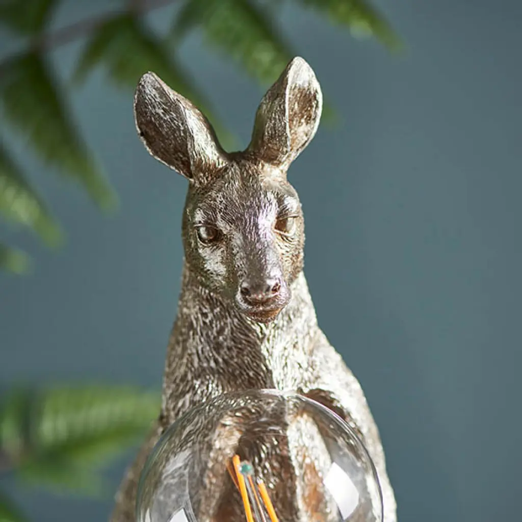 Novelty Silver Kangaroo Table Lamp