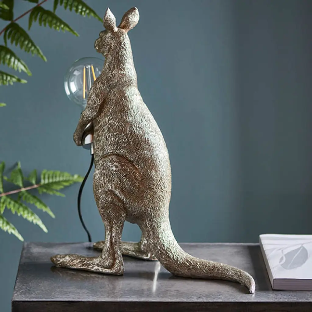 Novelty Silver Kangaroo Table Lamp
