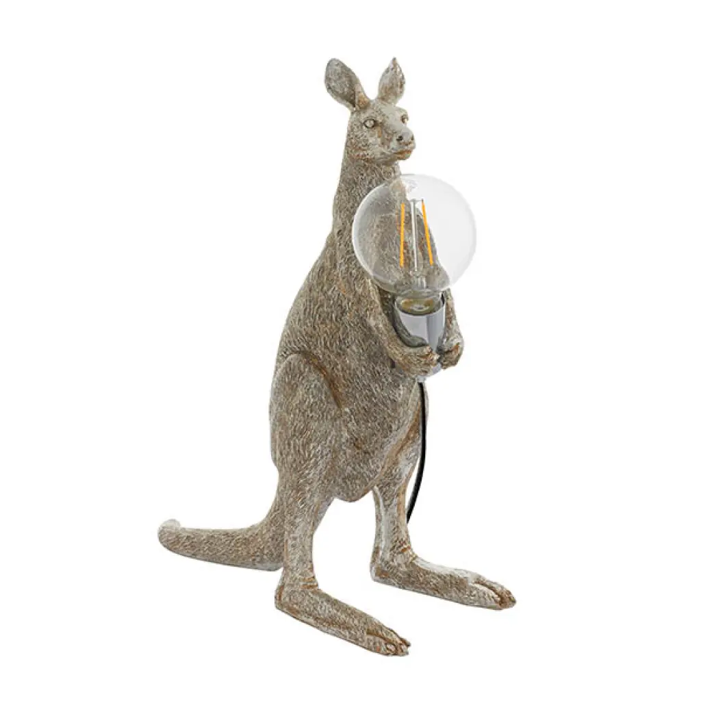 Novelty Silver Kangaroo Table Lamp