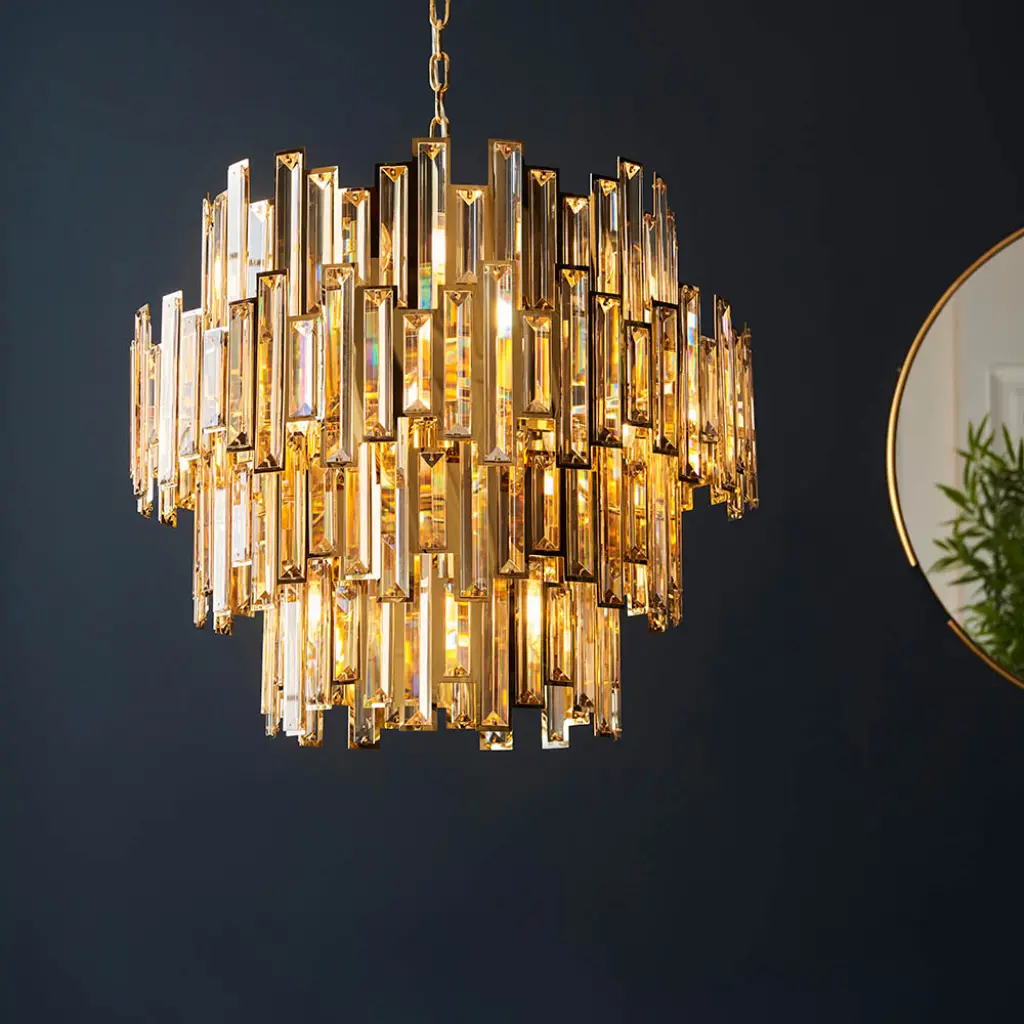 Viviana 15 Light Gold & Champagne Chandelier